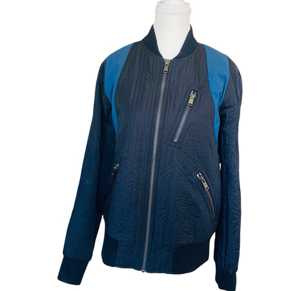 MCM Christopher Raeburn Collab Unisex Med Quilted Black Bomber Jacket ret $1120 - Picture 5 of 14